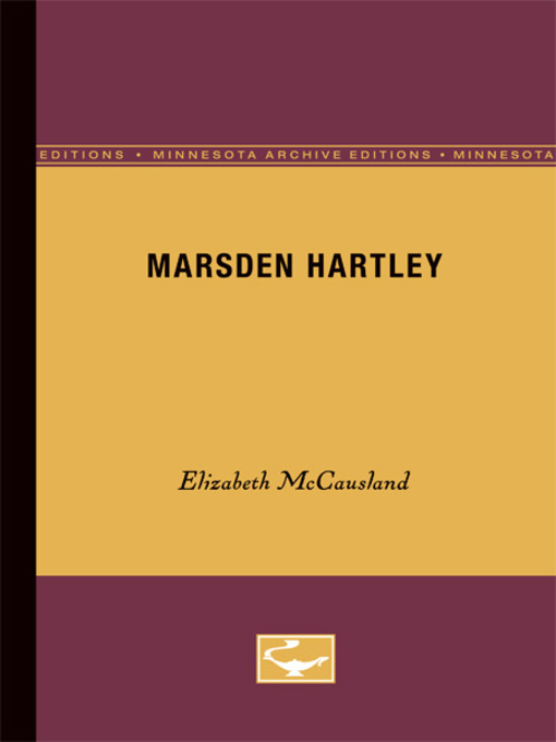Title details for Marsden Hartley by Elizabeth McCausland - Available